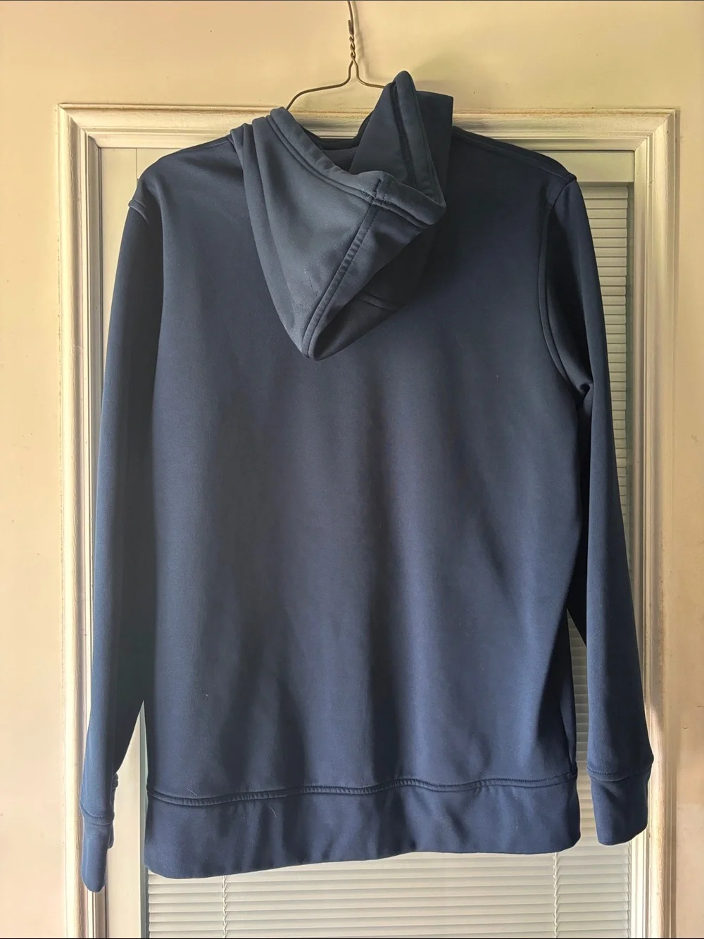 Under Armour Navy Pullover Hoodie with White Logo